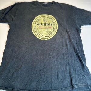 Guinness Black Short Sleeve Tee with Yellow Logo Crest